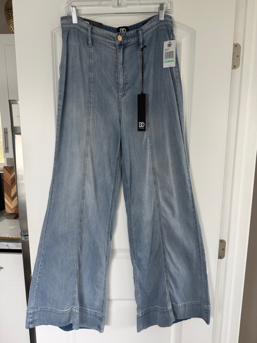 Light Blue Wide-Leg Jeans by DD for Women